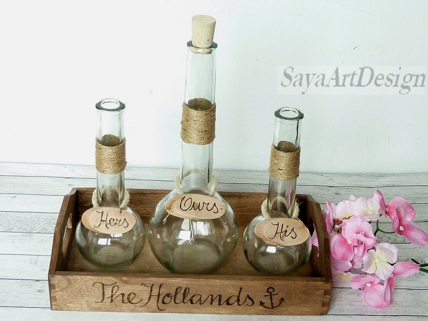 Sand Ceremony Set, Wedding Unity Ceremony. Rustic Sand Set Personalized ...