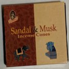 Kamini Sandal & Musk Incense Cones (Single Pack - 10 Cones)