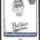 2001 Greats of the Game 39 Henry Kimbro