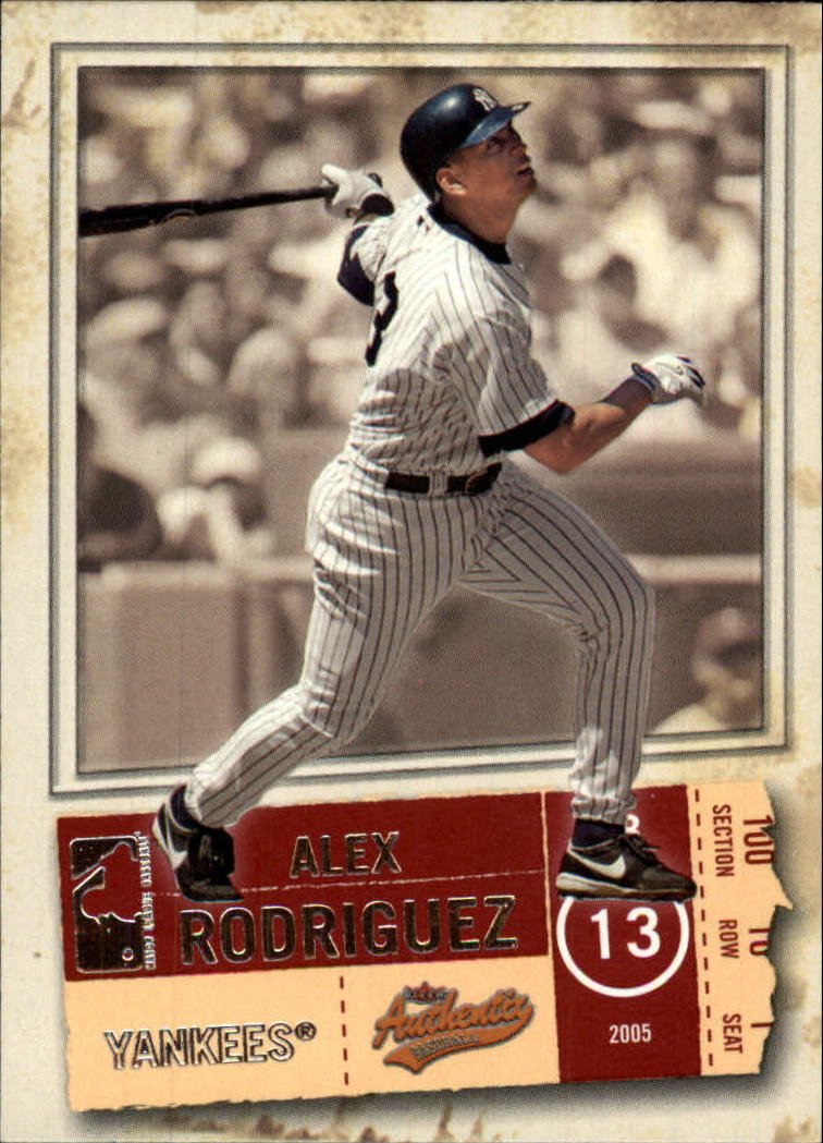 2005 Fleer Authentix 48 Alex Rodriguez