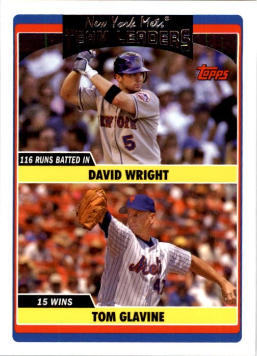 2006 Topps Update 291 David Wright/Tom Glavine TL