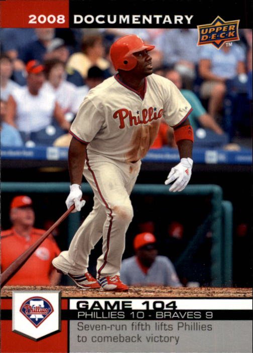 2008 Upper Deck Documentary 3151 Ryan Howard