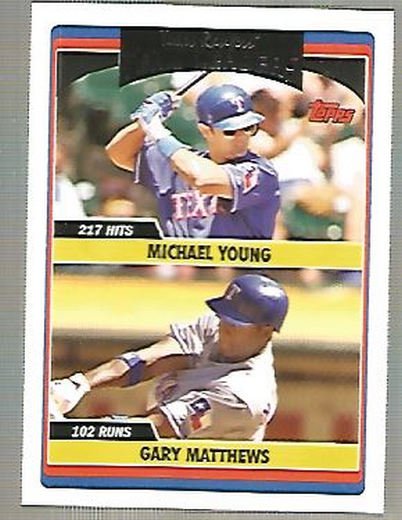 2006 Topps Update 319 Michael Young/Gary Mathews LL
