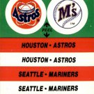 1988 Fleer Team Stickers 29 Houston Astros/Seattle Mariners/Stadium variation