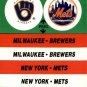 1988 Fleer Team Stickers 37 Milwaukee Brewers/New York Mets