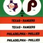 1988 Fleer Team Stickers 73 Texas Rangers/Philadelphia Phillies