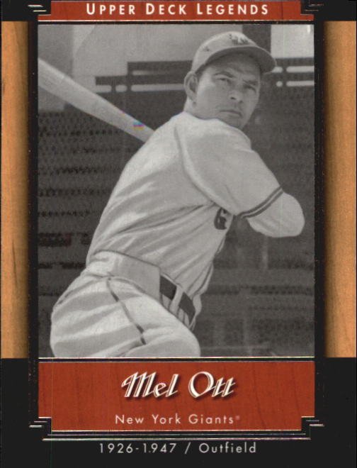 2001 Upper Deck Legends 70 Mel Ott