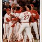 1991 Fleer World Series 8 Reds Celebrate