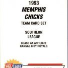 1993 Memphis Chicks Fleer ProCards 393 Checklist 1993 Memphis Chicks Fleer ProCards 393 Checklist