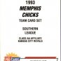 1993 Memphis Chicks Fleer ProCards 393 Checklist