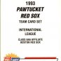 1993 Pawtucket Red Sox Fleer ProCards 2427 Checklist