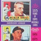 1975 Topps 198 Roger Maris/Dick Groat MVP 1975 Topps 198 Roger Maris/Dick Groat MVP