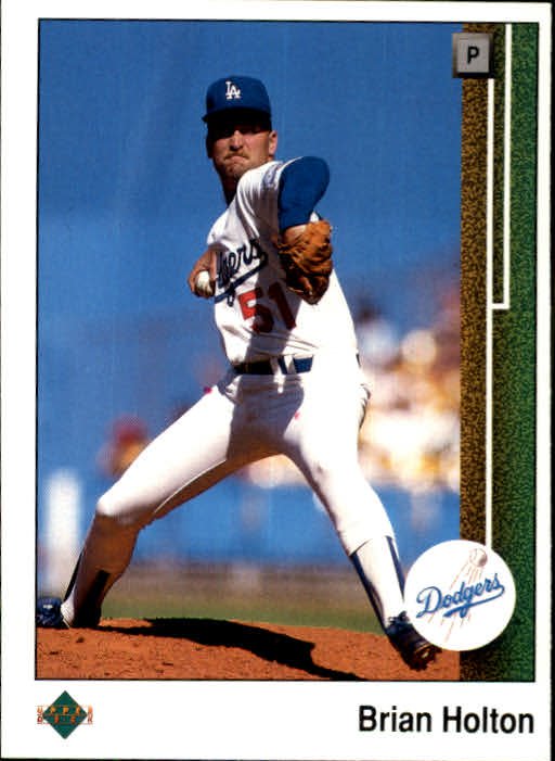 1989 Upper Deck 72A Brian Holton ERR (Photo actually Shawn Hillegas)