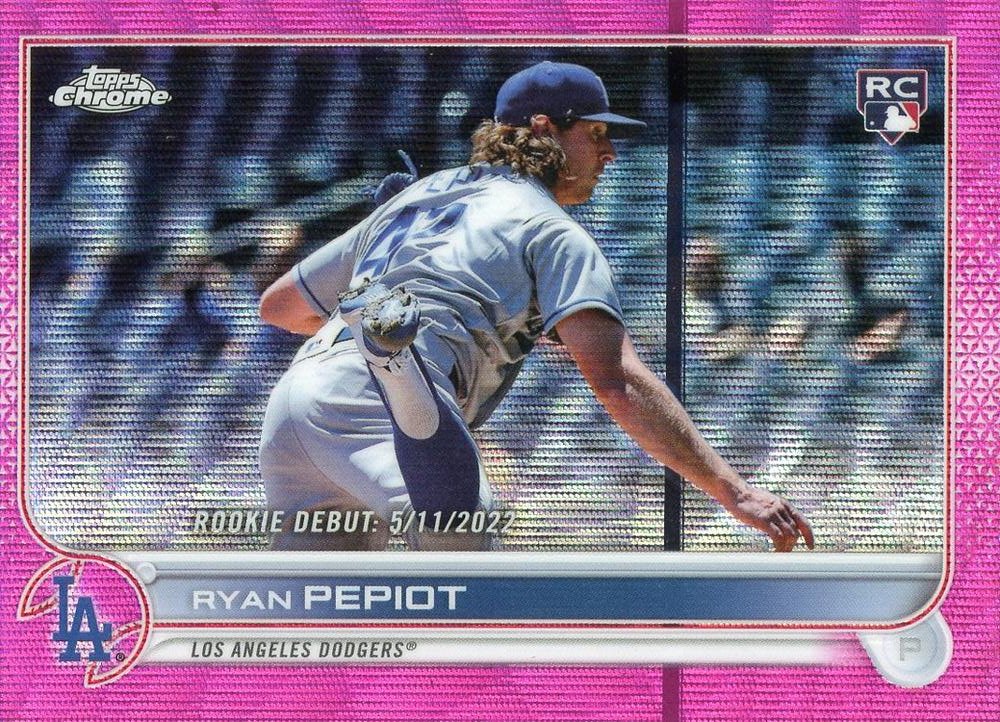 2022 Topps Chrome Update Pink Wave Refractors USC125 Ryan Pepiot