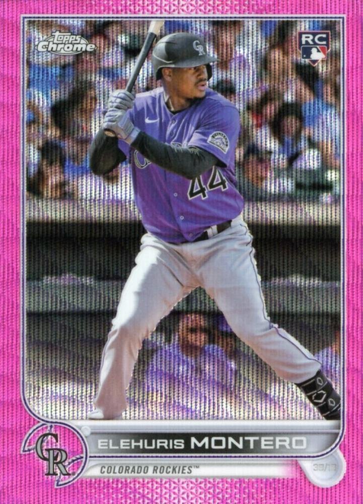 2022 Topps Chrome Update Pink Wave Refractors USC24 Elehuris Montero