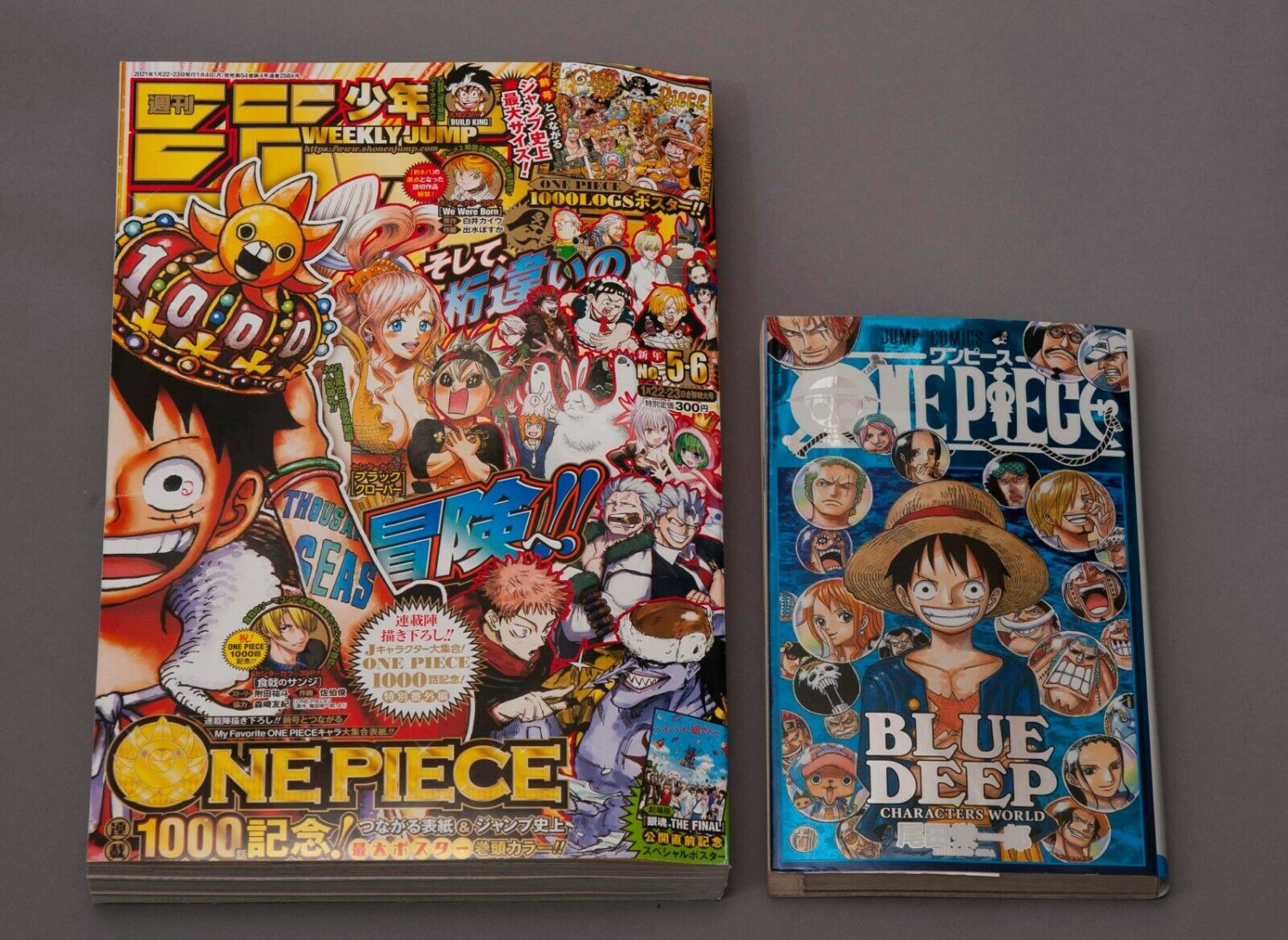 One Piece Episode 1000 Cover W Poster Shonen Jump Magazine Comic Blue Deep