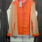 Two Tone Chiffon Blouses Semi-Sheer Color and Size Choice