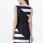 Black n White Office Work School Dress Classic Style Size Sm