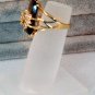 Smoky Quartz with Tiny Crystals Yellow Gold Platted size 6.5 8 9.5