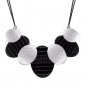 Black and Silver Disk Necklace so Mod! Choker with extender