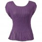 Blouse Tops Mini Pleats Cap Sleeve's OS (S-L) 7 Colors to choose from!