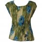 Blouse Tops Mini Pleats Cap Sleeve's OS (S-L) 7 Colors to choose from!