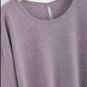Knit Tee Lavender Long Sleeves Size S, M, L Over Sized (can fit Plus Sizes)