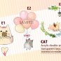 &atilde;��E2&atilde;��Anime Charm / Transparent Acrylic Keychain/Key ring - Cat Series