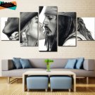 Pirates of the Caribbean Decor Painting Canvas The Kiss Wall Art Framed.