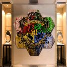 Harry Potter Painting Poster Print Decor 7 Hexagon Panels Framed Wall Art Canvas