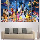Disney World Characters Movies Wall Art Painting On Canvas Home Decor Poster