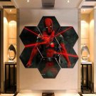 Marvel Deadpool Wall Art Painting Canvas Poster Print Home Decor Hexagon Panels.