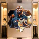 Lebron James Canvas Painting Poster Decor 7 Hexagon Panels Wall Art Framed.