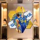 Stephen Curry Wall Art Canvas Painting Poster Decor 7 Hexagon Panels Framed.
