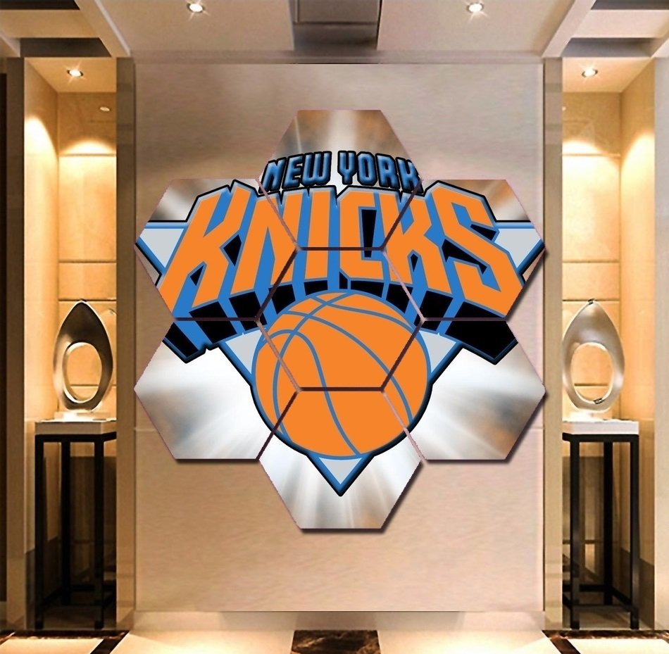 NY Knicks Wall Art Painting Canvas Poster Print Home Decor 7 Hexagon