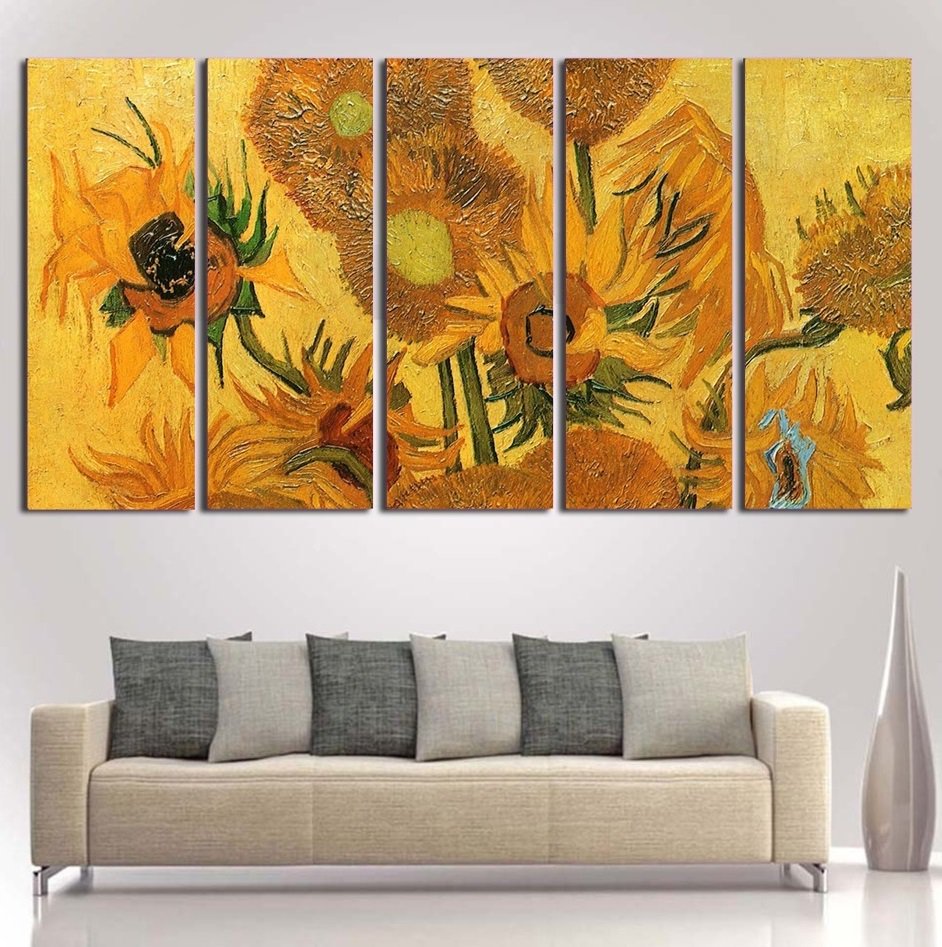 Sunflowers Van Gogh Poster Print Canvas Wall Art Oil Painting Decor Framed.