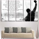 Rocky Balboa Quote Wall Art Painting On Canvas Print Poster HD Framed.