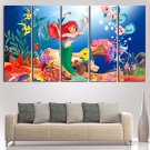 Disney The Little Mermaid Painting Canvas Wall Art Poster HD Framed.