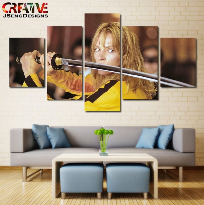 Kill Bill Uma Thurman Wall Art Painting On Canvas Poster Print HD Framed Decor