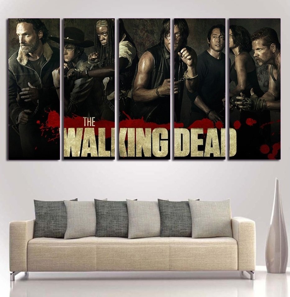 Walking Dead Horror Wall Art Decor Painting Canvas Framed Poster Print HD.