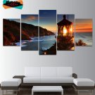 Lighthouse Wall Art Decor Painting Oil On Canvas Poster HD Landscape Gift Idea.