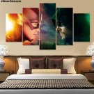 The Flash Wall Art Decor Oil Painting On Canvas Framed Green Arrow Poster HD.