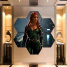 Aquaman Amber Heard Wall Art Canvas Painting Poster Print Decor 7 Hexagon Panels