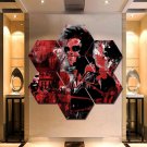 Movie Fight Club Wall Art Canvas Painting Poster Decor 7 Hexagon Panels Framed.