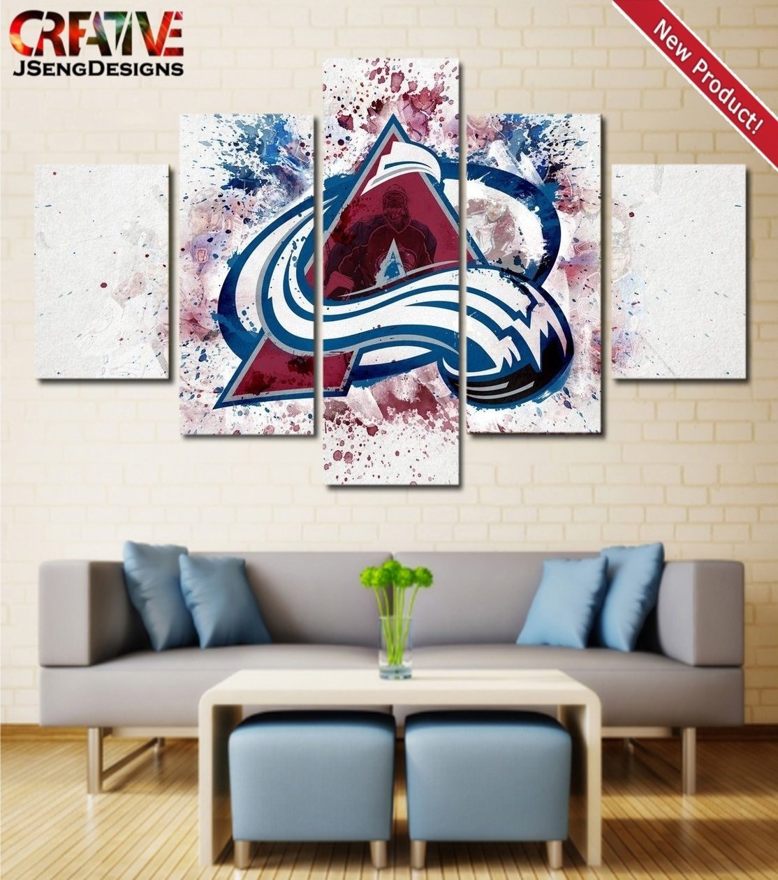 Colorado Avalanche Wall Art Home Decor Hockey Poster Print Painting On ...