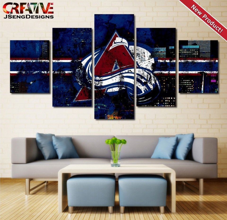 Colorado Avalanche Painting On Canvas Wall Art Home Decor Hockey Poster ...