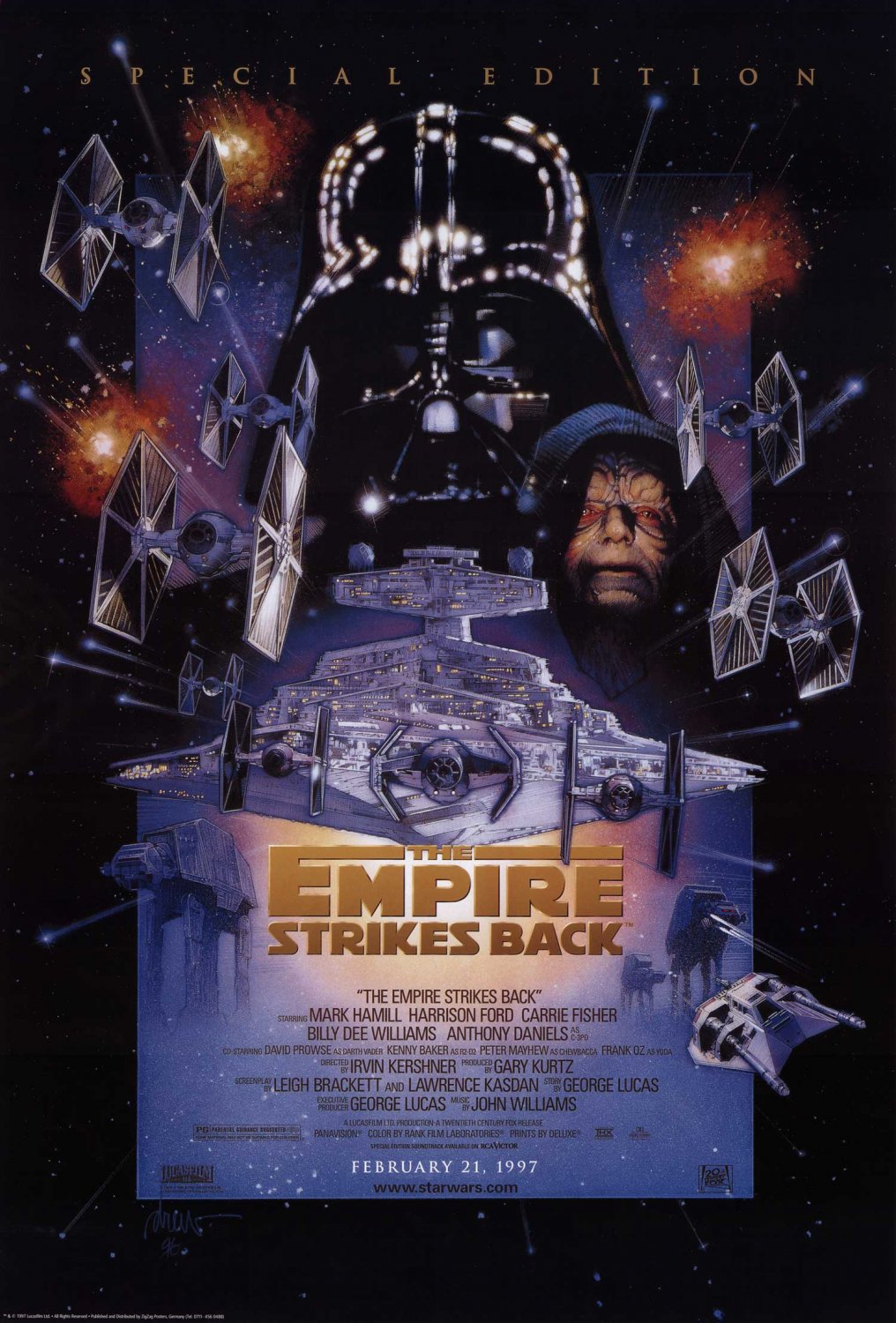 The Empire Strikes Back Movie Poster Print HD Wall Art Home Decor Silk 27" x 40"