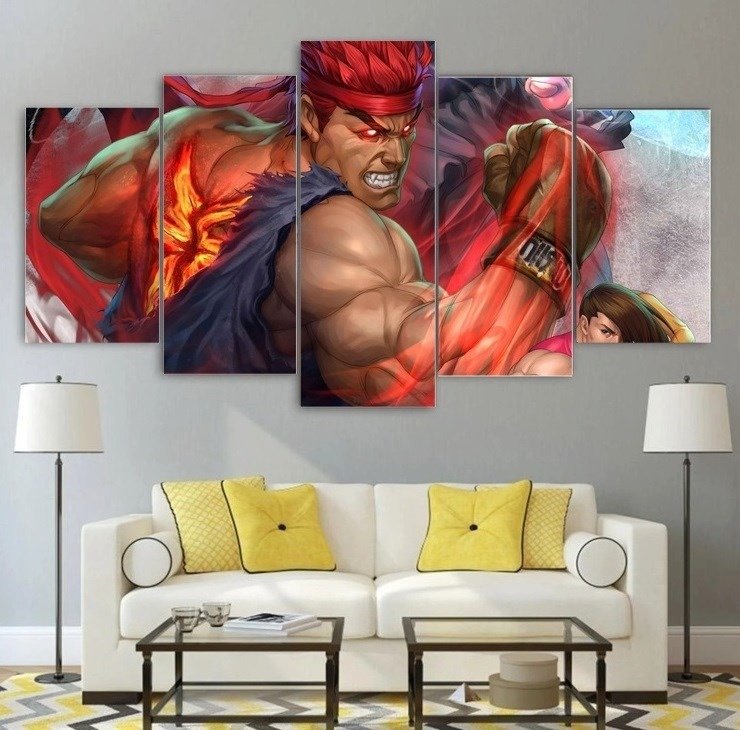 Street Fighter Canvas Wall Art  Framed Decor Poster Print