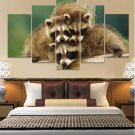 Racoons Canvas Wall Art  Framed Decor Poster Print