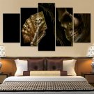 Skull Horror Poker Canvas Wall Art  Framed Decor Poster Print